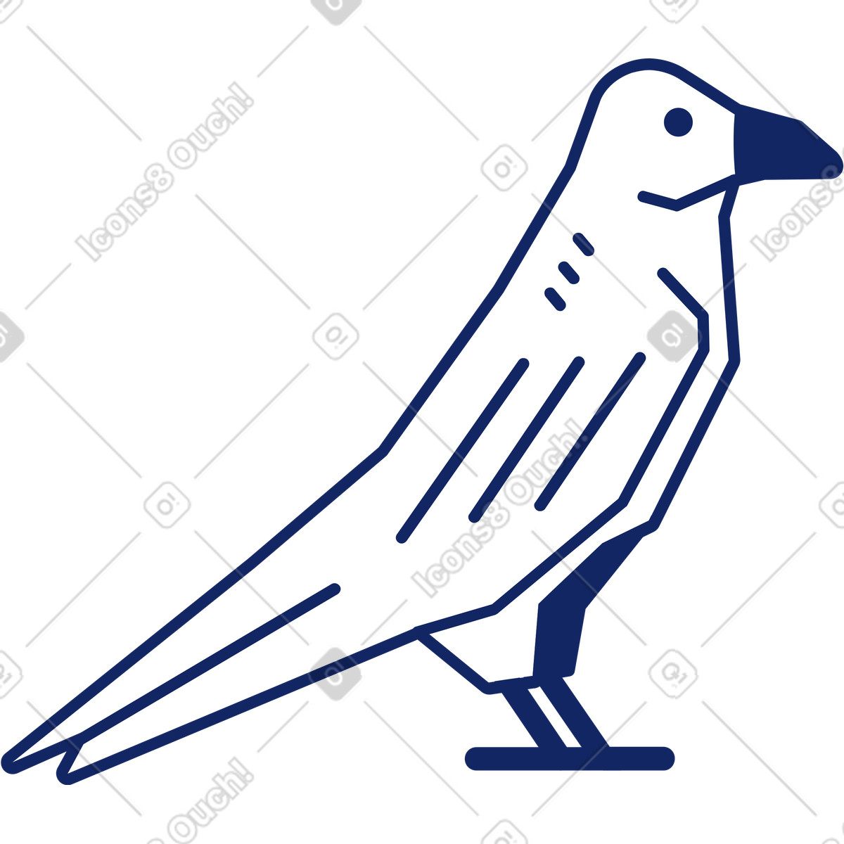 Cyborg 스타일의 Crow 일러스트레이션 PNG, SVG 다운로드