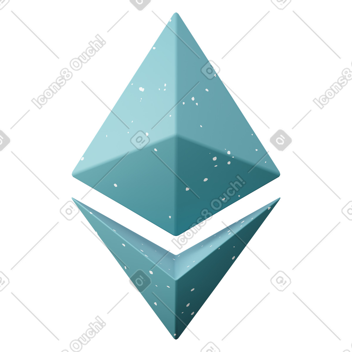 Ethereum cryptocurrency illustration in PNG, SVG