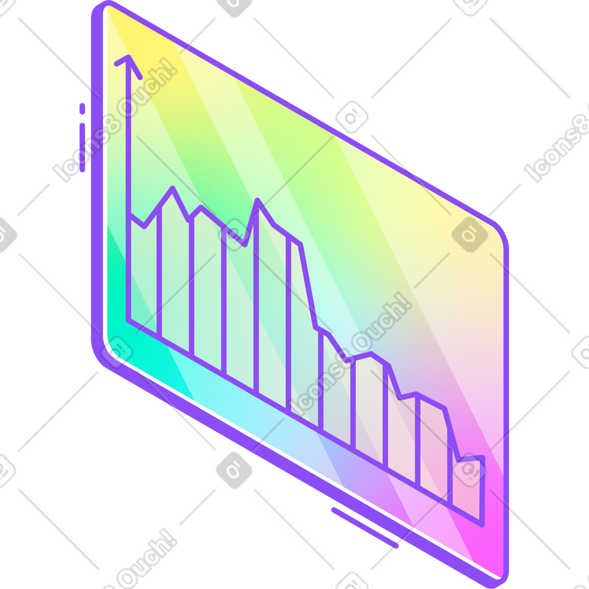Illustration Grand graphique dans le style Holographic à télécharger aux formats PNG, SVG