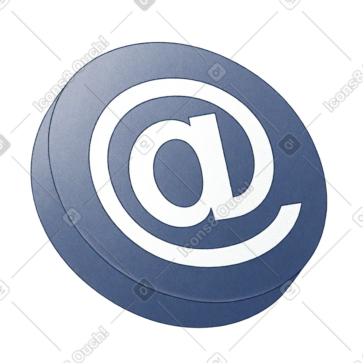 Illustration At symbol circled dans le style Haze à télécharger aux formats PNG, SVG
