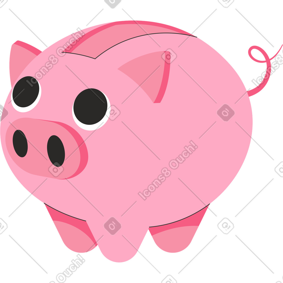 Ilustración Hucha en estilo Dizzy a descargar en PNG y SVG