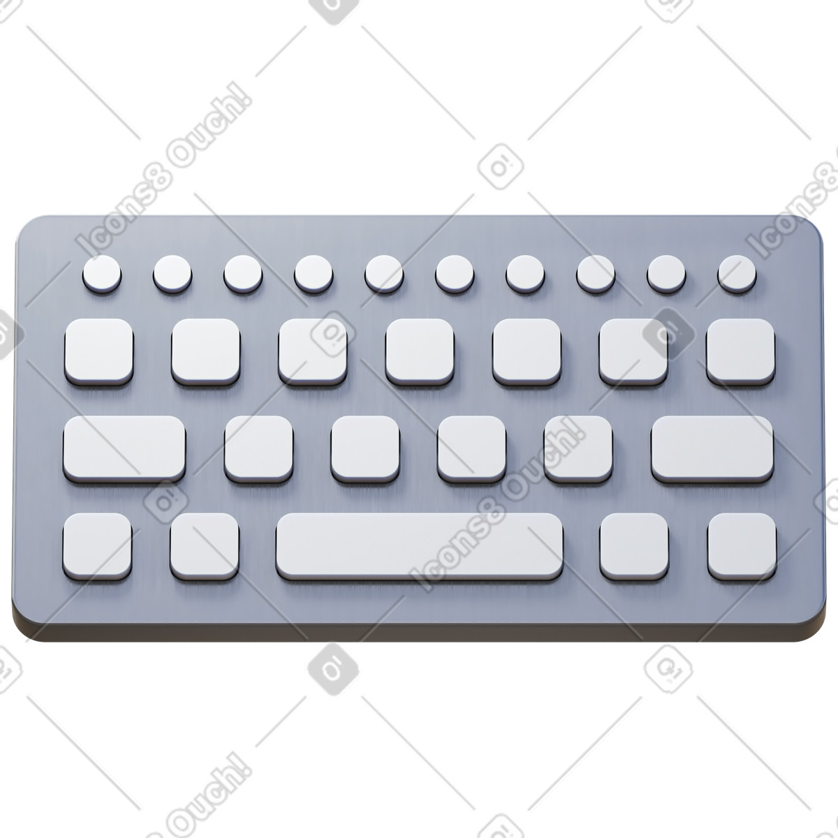 Иллюстрация Keyboard в стиле 3D Fluency — скачать в форматах PNG, SVG