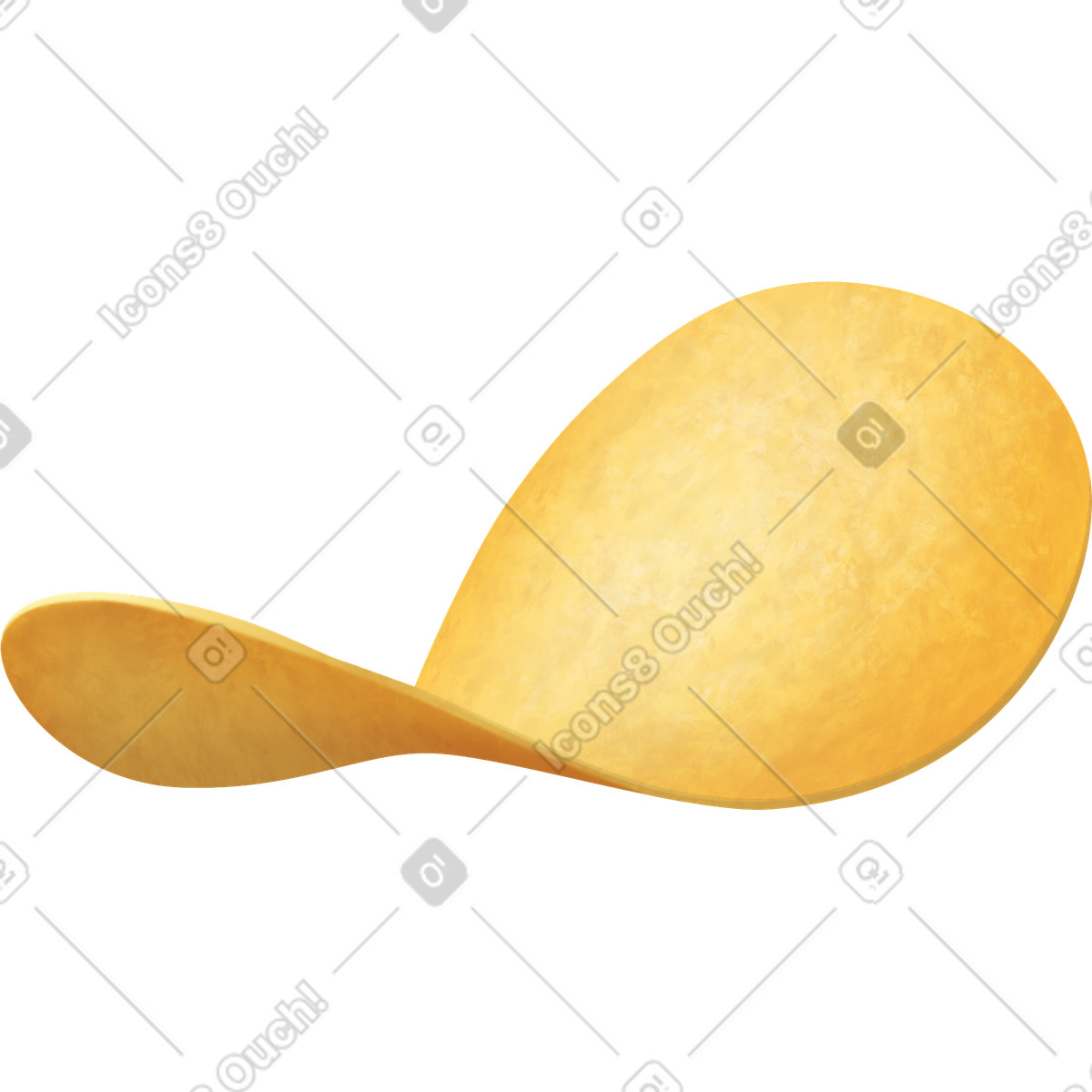 Lying potato chip illustration featuring a unique clipart design in PNG SVG