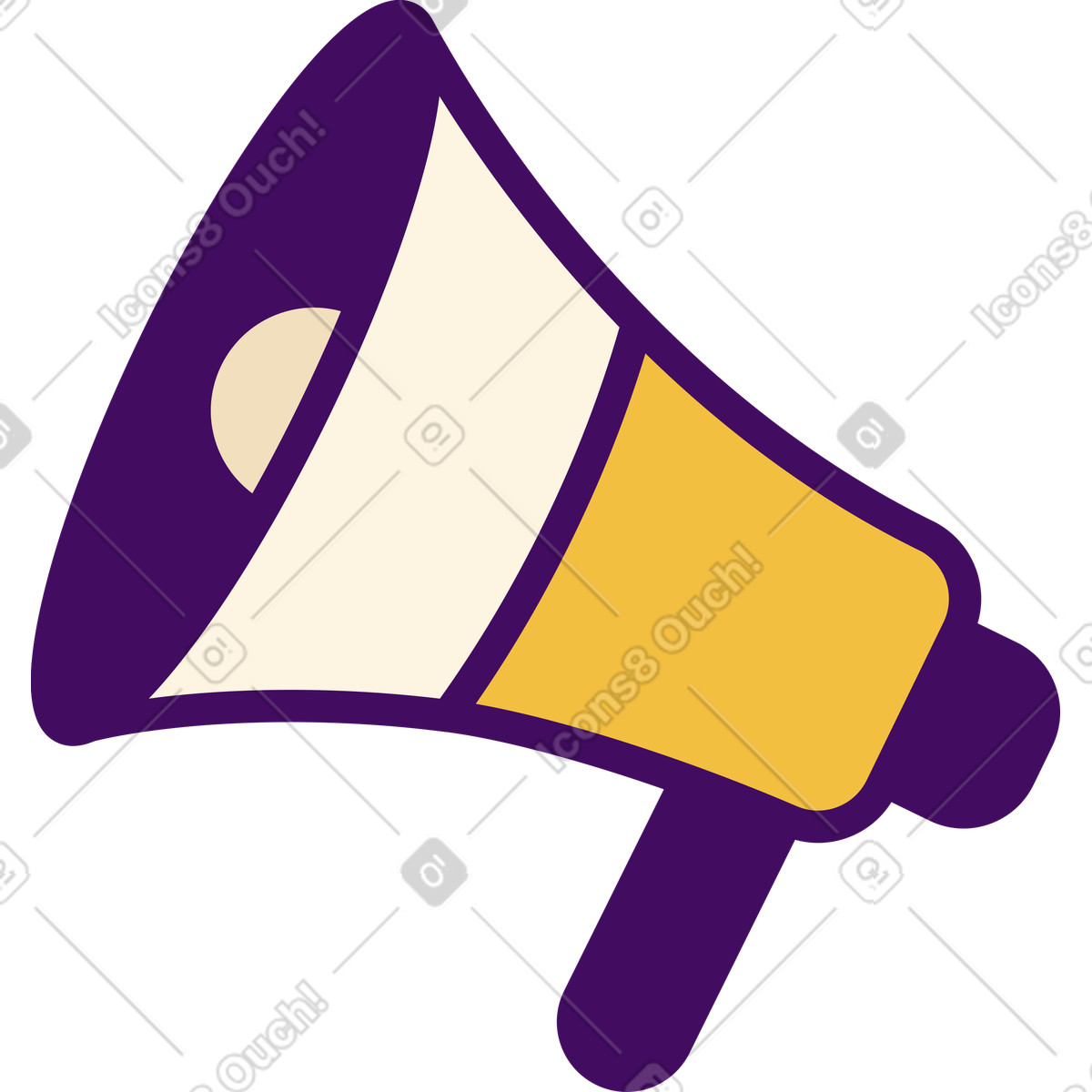 Megaphon-Illustration im Simplistic-Stil als Download in PNG, SVG