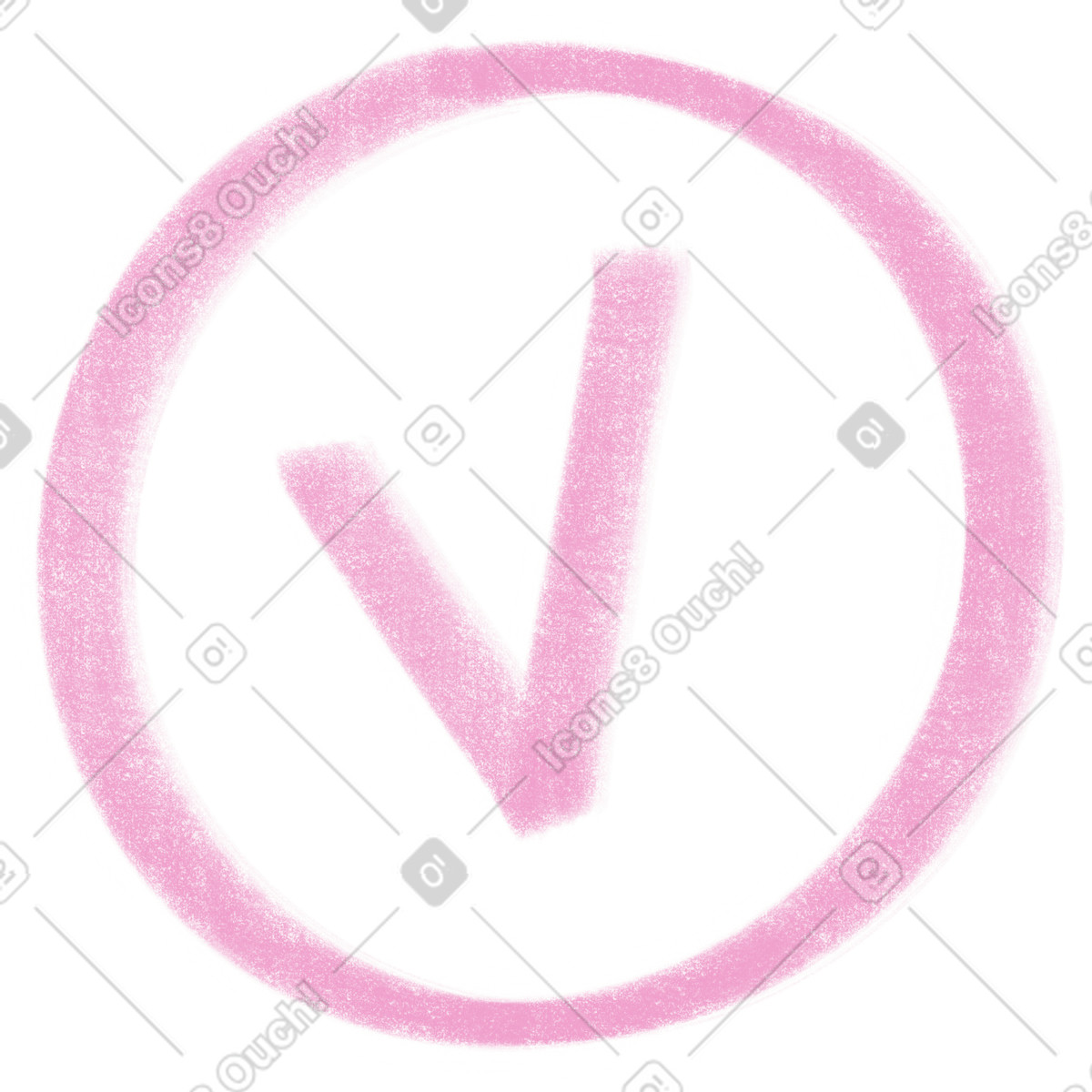 下载 Company 风格的 圆圈中的粉红色复选标记 插画，支持 PNG、SVG 格式
