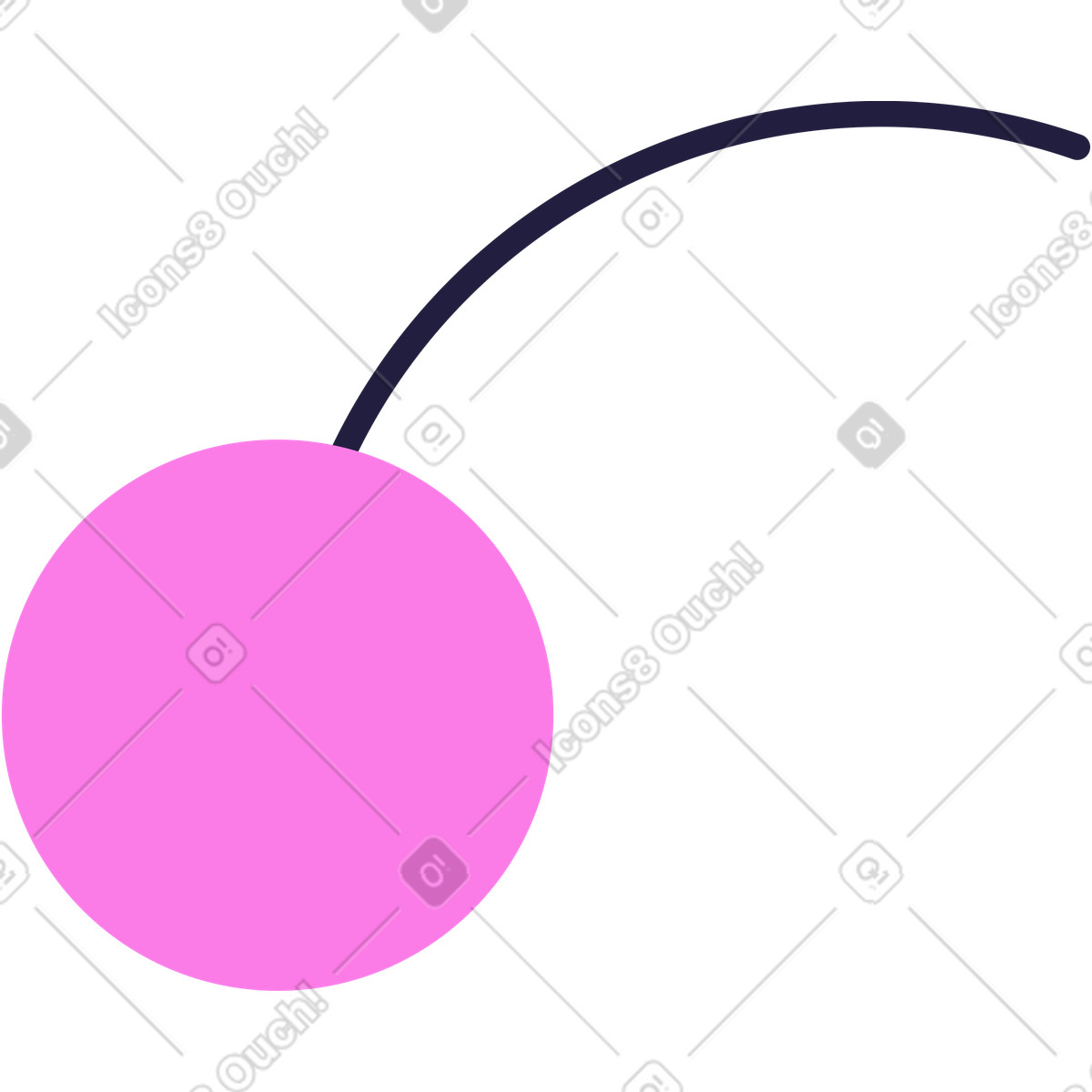 Cherry illustration in Mellow style download in PNG, SVG