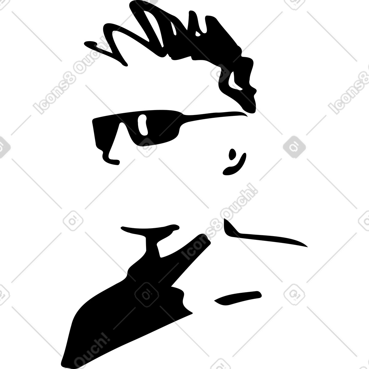 Ilustración Penumbra de un hombre en estilo Line a descargar en PNG y SVG