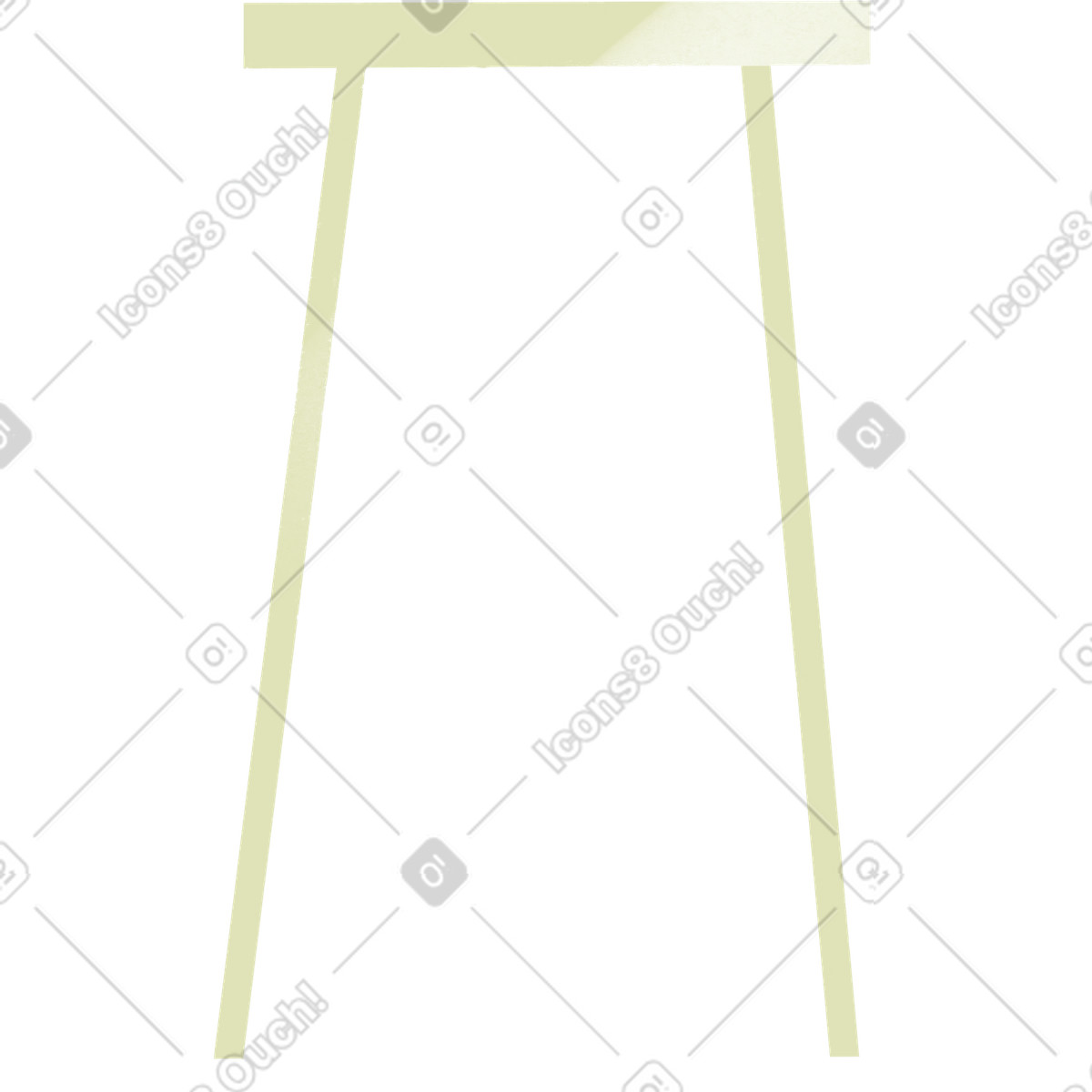 Wooden stool illustration in Shine style download in PNG, SVG