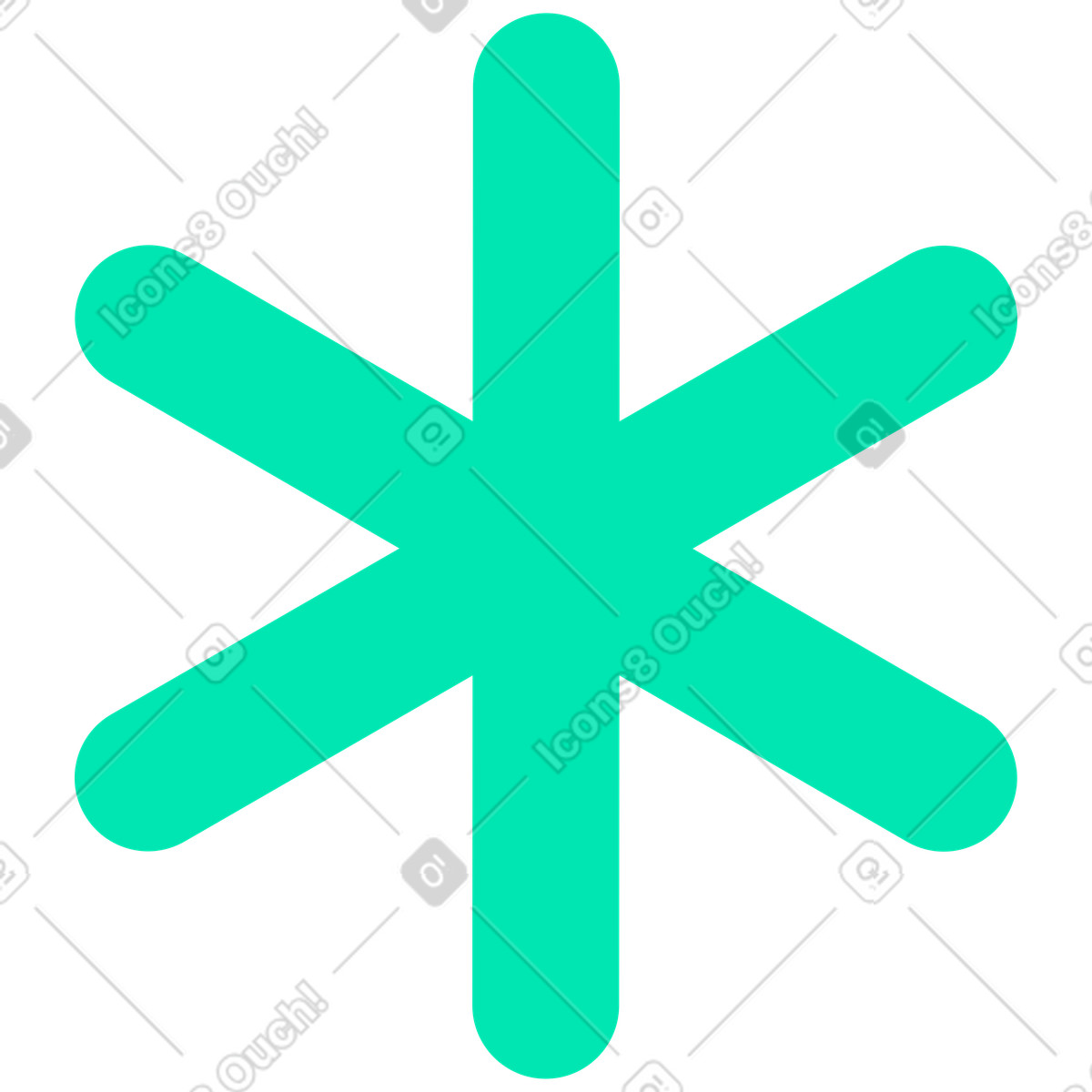 Cyborg 스타일의 Snowflake icon 일러스트레이션 PNG, SVG 다운로드