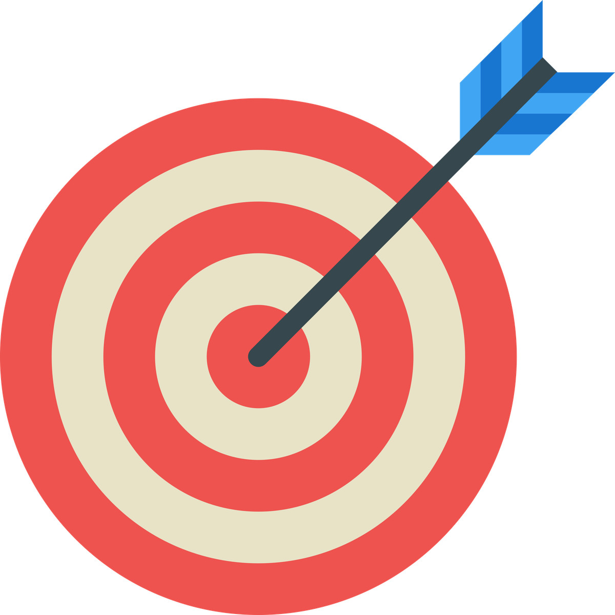 Ilustración Target with arrow en estilo Fogg a descargar en PNG y SVG