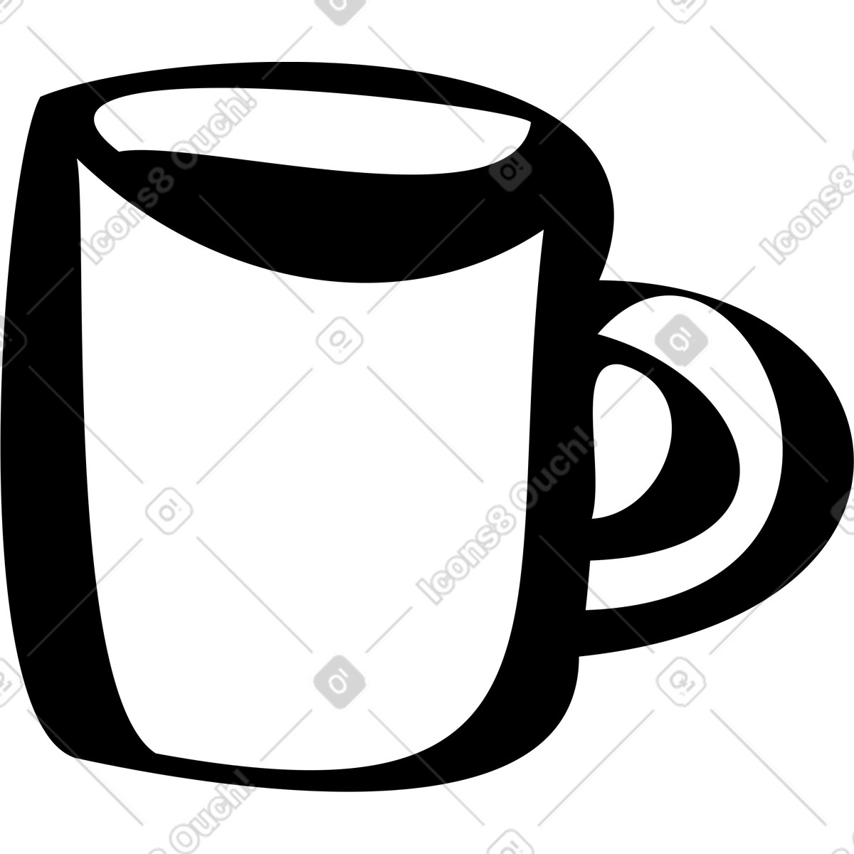 Cup of coffee illustration in Journal style download in PNG, SVG