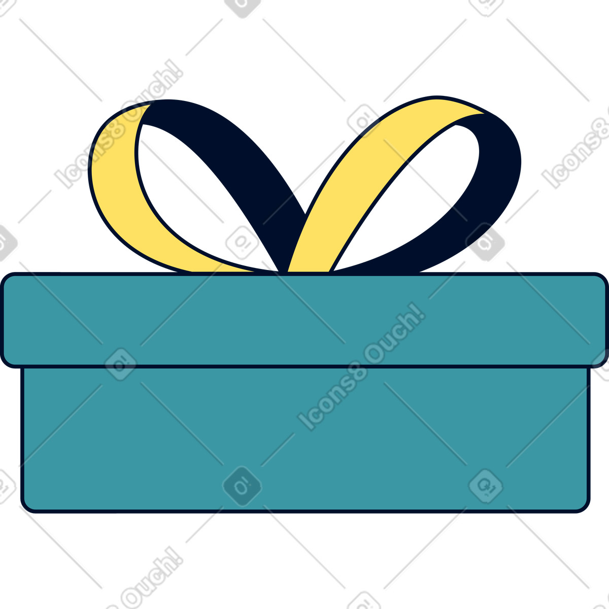 Ilustración Regalo en estilo Teal a descargar en PNG y SVG