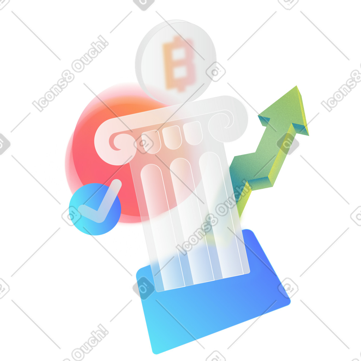 Cryptocurrency Market Growth illustration in Morphis style download in PNG, SVG