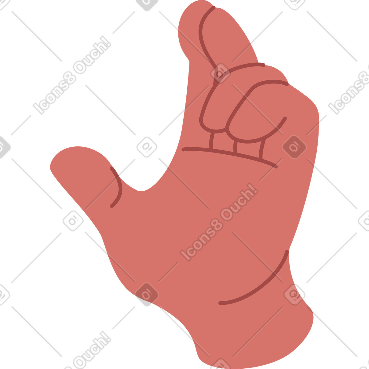 Finger, die etwas halten-Illustration im Airy-Stil als Download in PNG, SVG