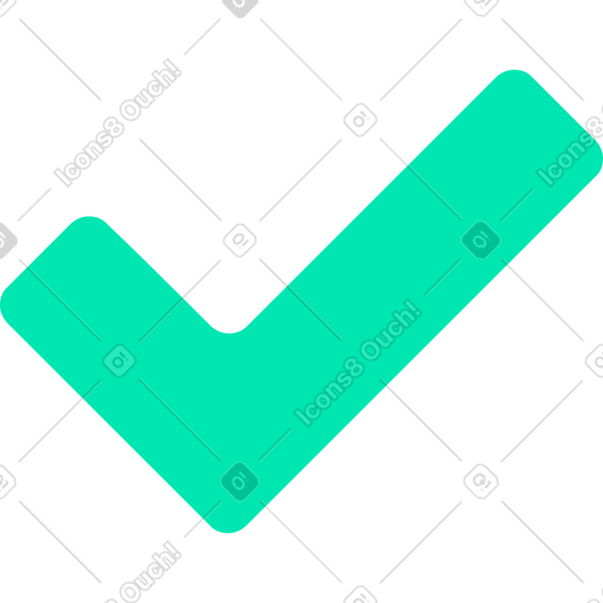 Check mark icon illustration in Cyborg style download in PNG, SVG