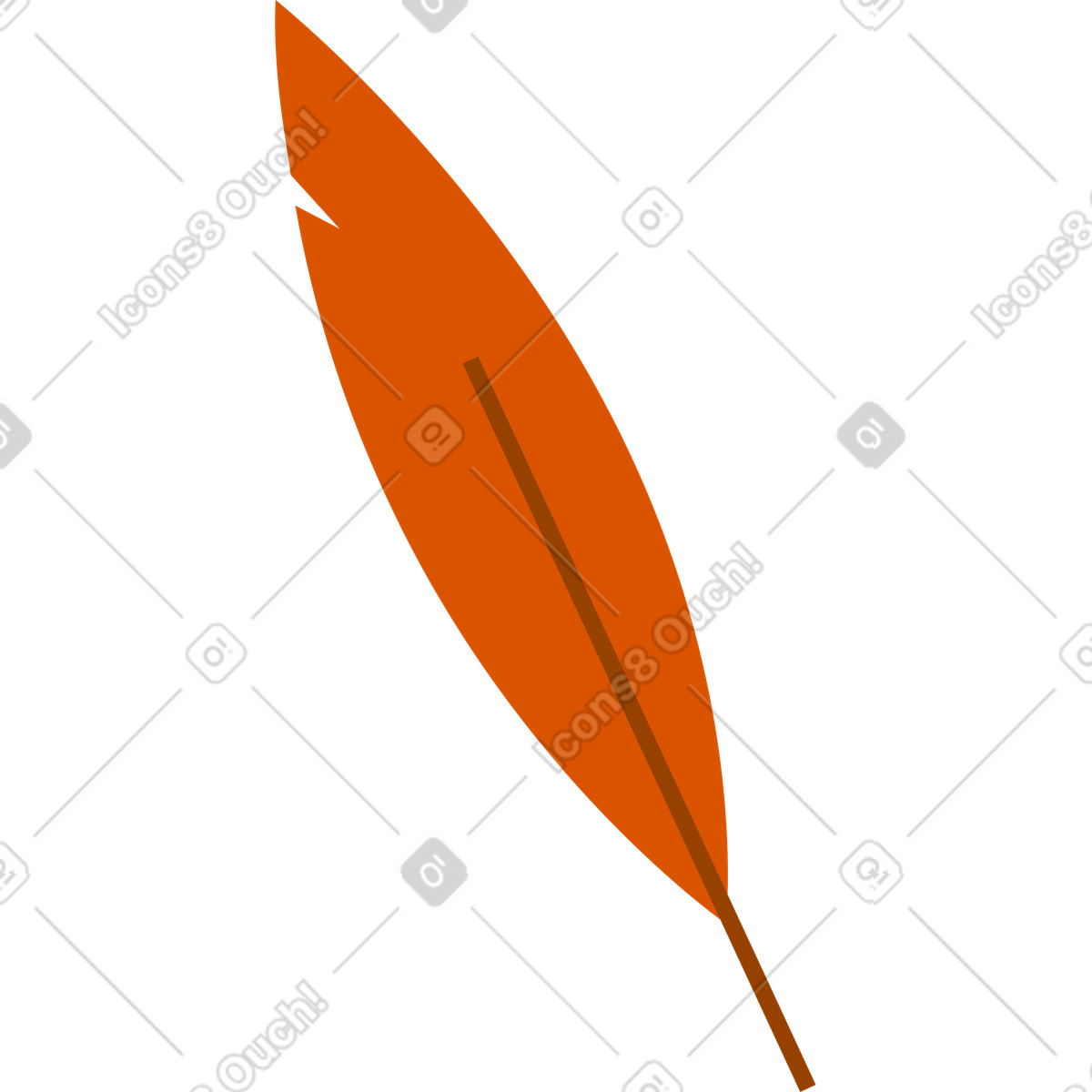 Feather illustration in Vector style download in PNG, SVG
