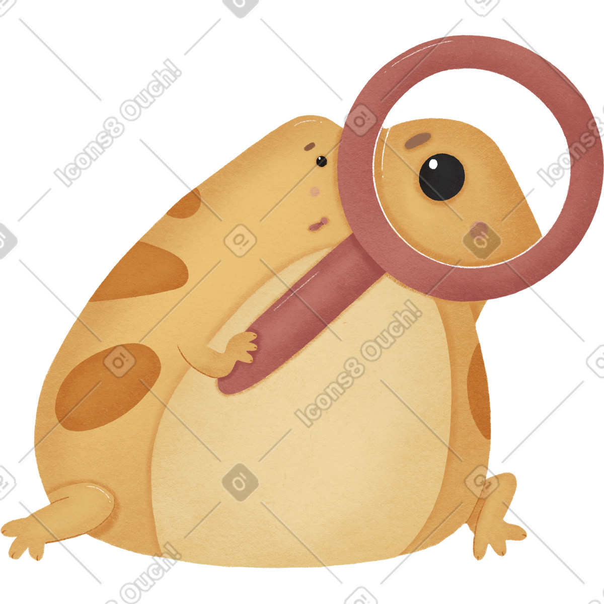 Frog illustration in Woolly style download in PNG, SVG
