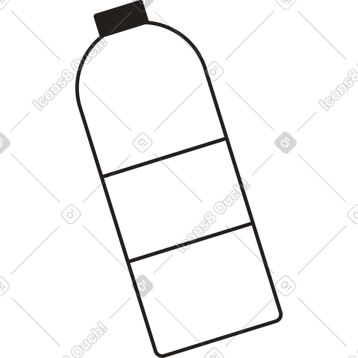 Bottle illustration in Like style download in PNG, SVG