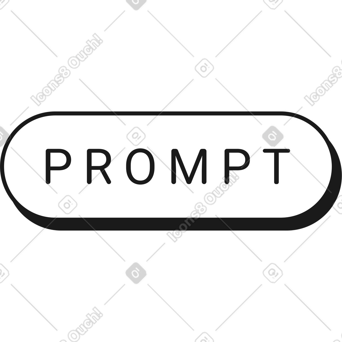 Prompt button illustration in Taxi style download in PNG, SVG