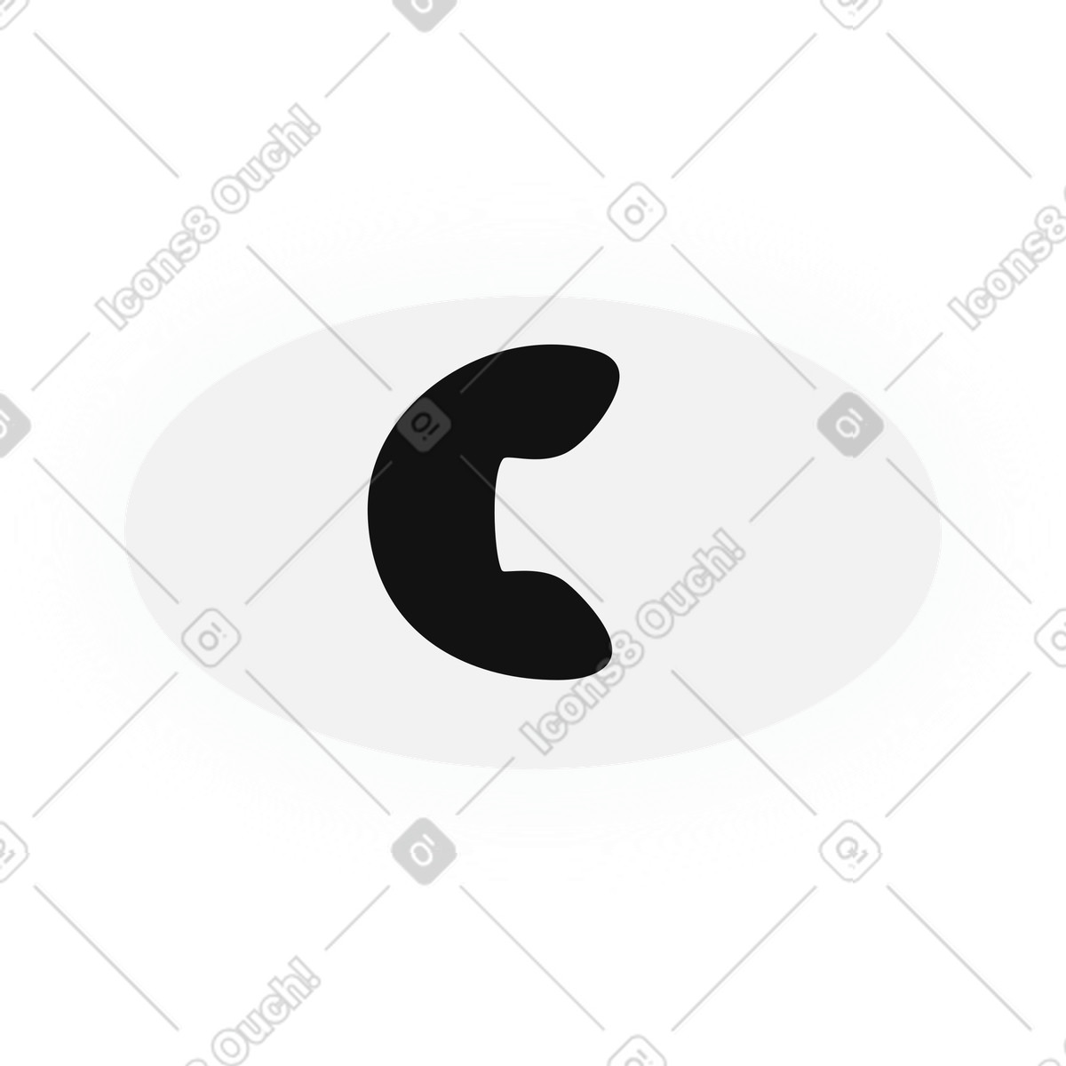 Anrufsymbol-Illustration im Inverse-Stil als Download in PNG, SVG