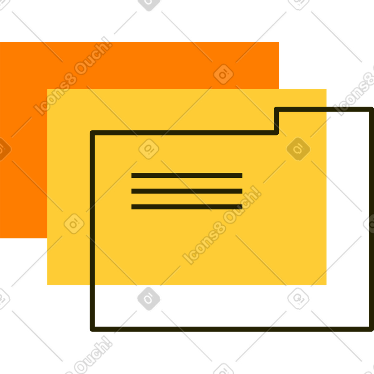 Geom スタイルの フォルダー のイラストをPNG、SVG形式でダウンロード