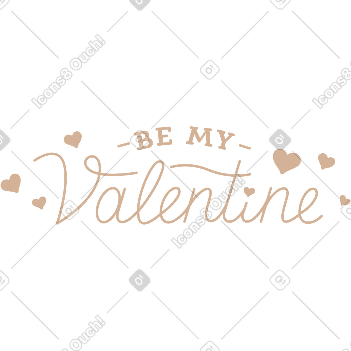 Eastwood 스타일의 Lettering be my valentine 일러스트레이션 PNG, SVG 다운로드