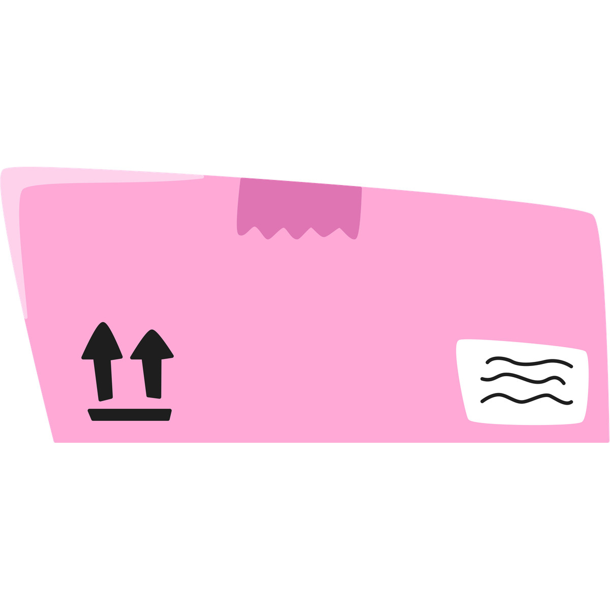 Pink delivery box illustration in Bouncy style download in PNG, SVG