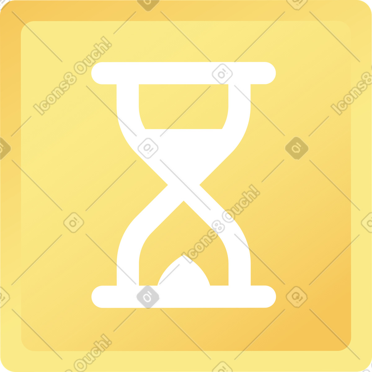 Ilustración Signo de reloj arena en estilo Levels a descargar en PNG y SVG