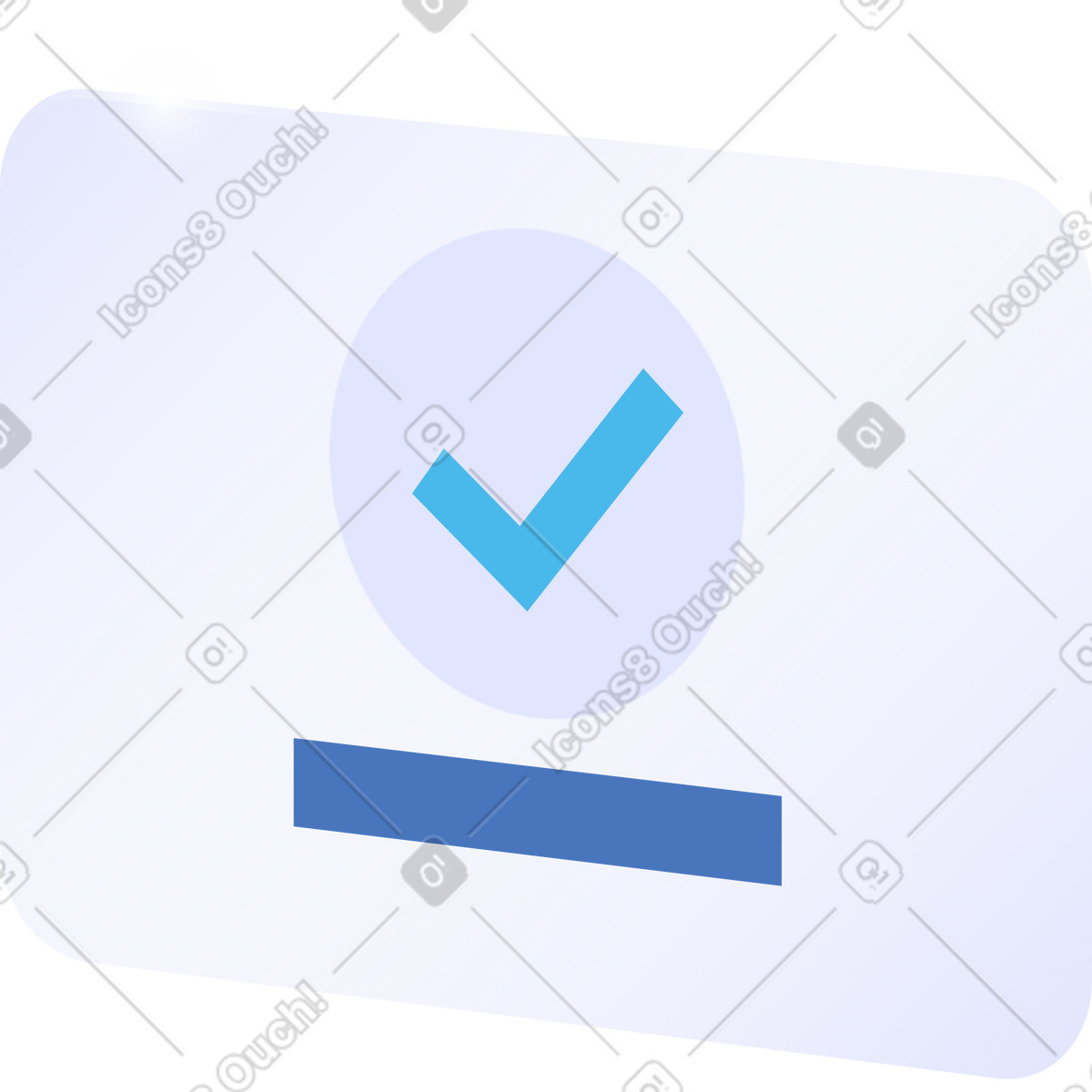 Ilustração de Quadro com marca seleção em no estilo Quantum para baixar em PNG, SVG