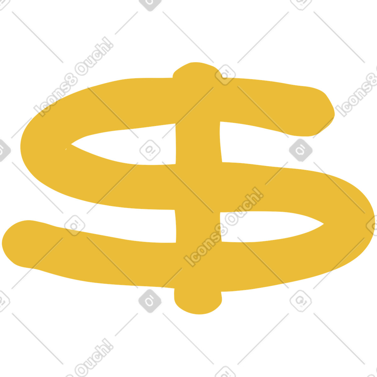 Dollaro illustrazione in stile Stripy scarica in PNG, SVG