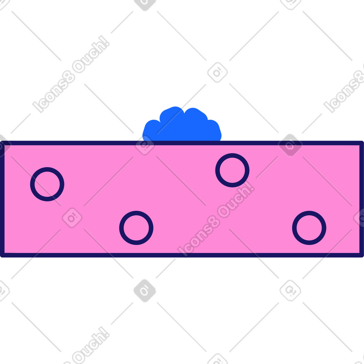 下载 Matey 风格的 带弓的礼盒 插画，支持 PNG、SVG 格式