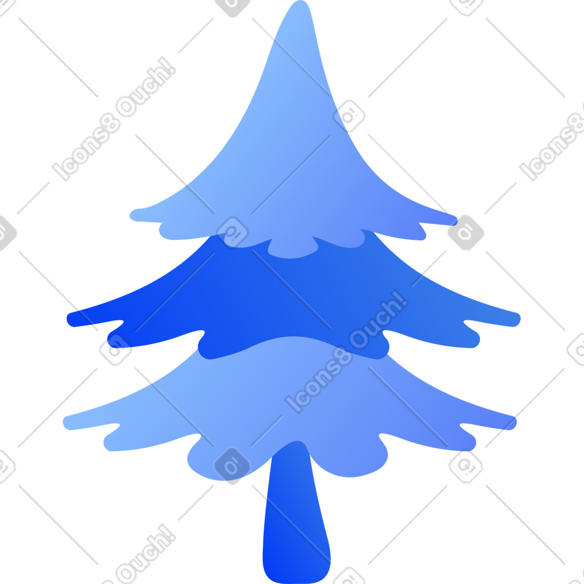 Christmas tree illustration in Buddy style download in PNG, SVG