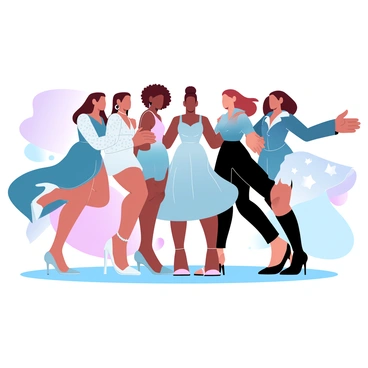 A group of models is standing in a dynamic pose, showcasing dramatic outfits that feature bold colors and intricate patterns. The outfits include flowing gowns, structured silhouettes, and layered textures. The lighting is intense and theatrical, casting deep shadows and highlighting the unique features of each outfit. The background consists of soft gradient pastel colors that enhance the visual appeal without drawing attention away from the models. Decorative elements such as oversized accessories or striking footwear complement the outfits, creating a striking and fashionable scene.