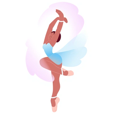 A ballerina holding a pose, captured in a single elegant line