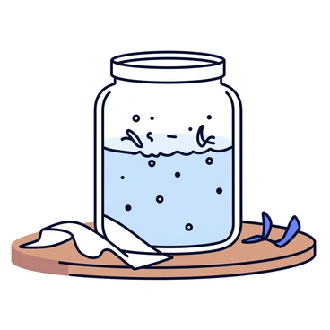 A mini storm in a jar, created by static electricity from a friction experiment