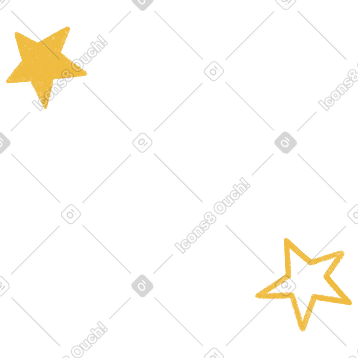 Gelbe sterne-Illustration im Tutti-Stil als Download in PNG, SVG