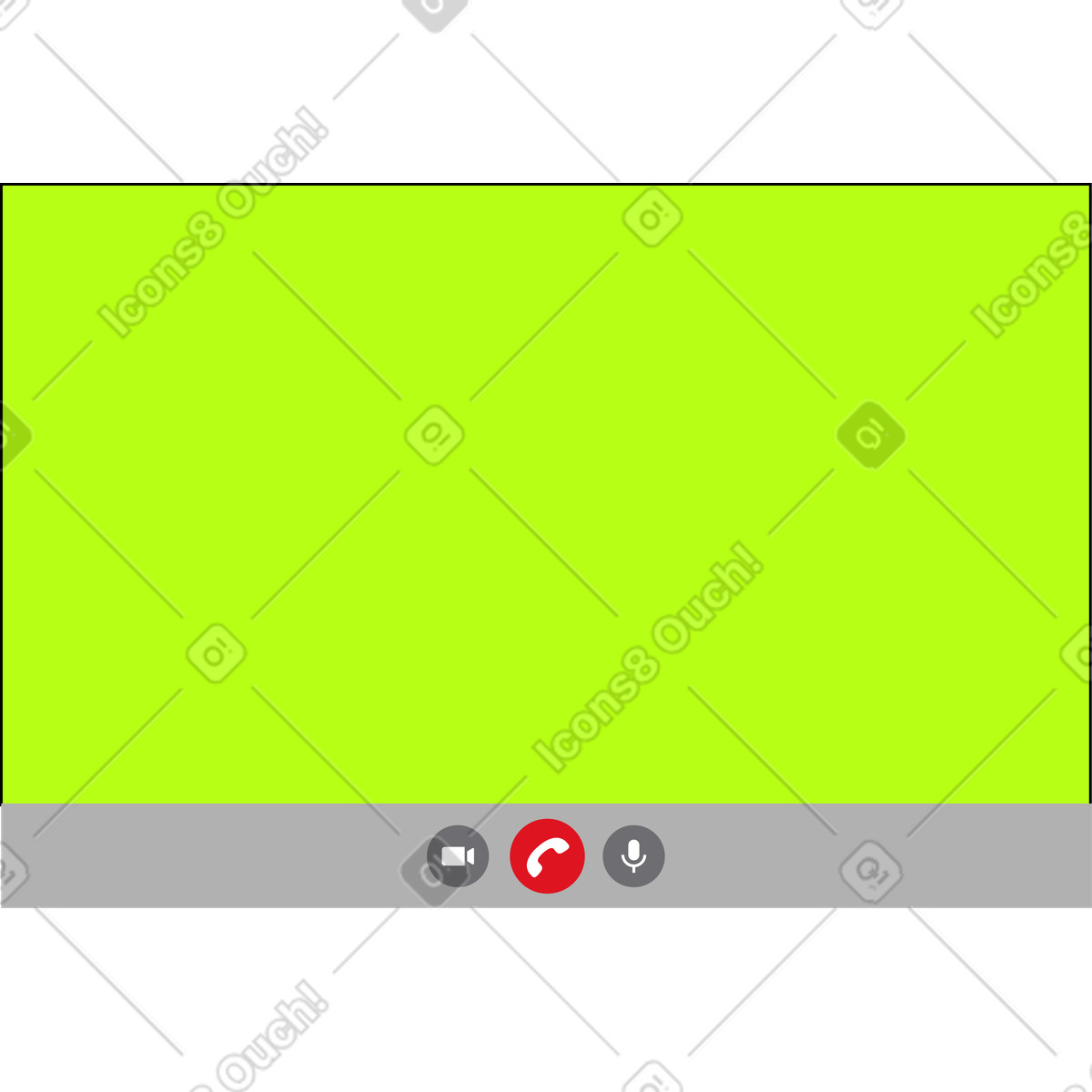 Video call window illustration in Jumble style download in PNG, SVG