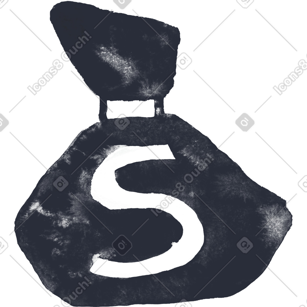 Ilustração de Saco em no estilo Inky para baixar em PNG, SVG