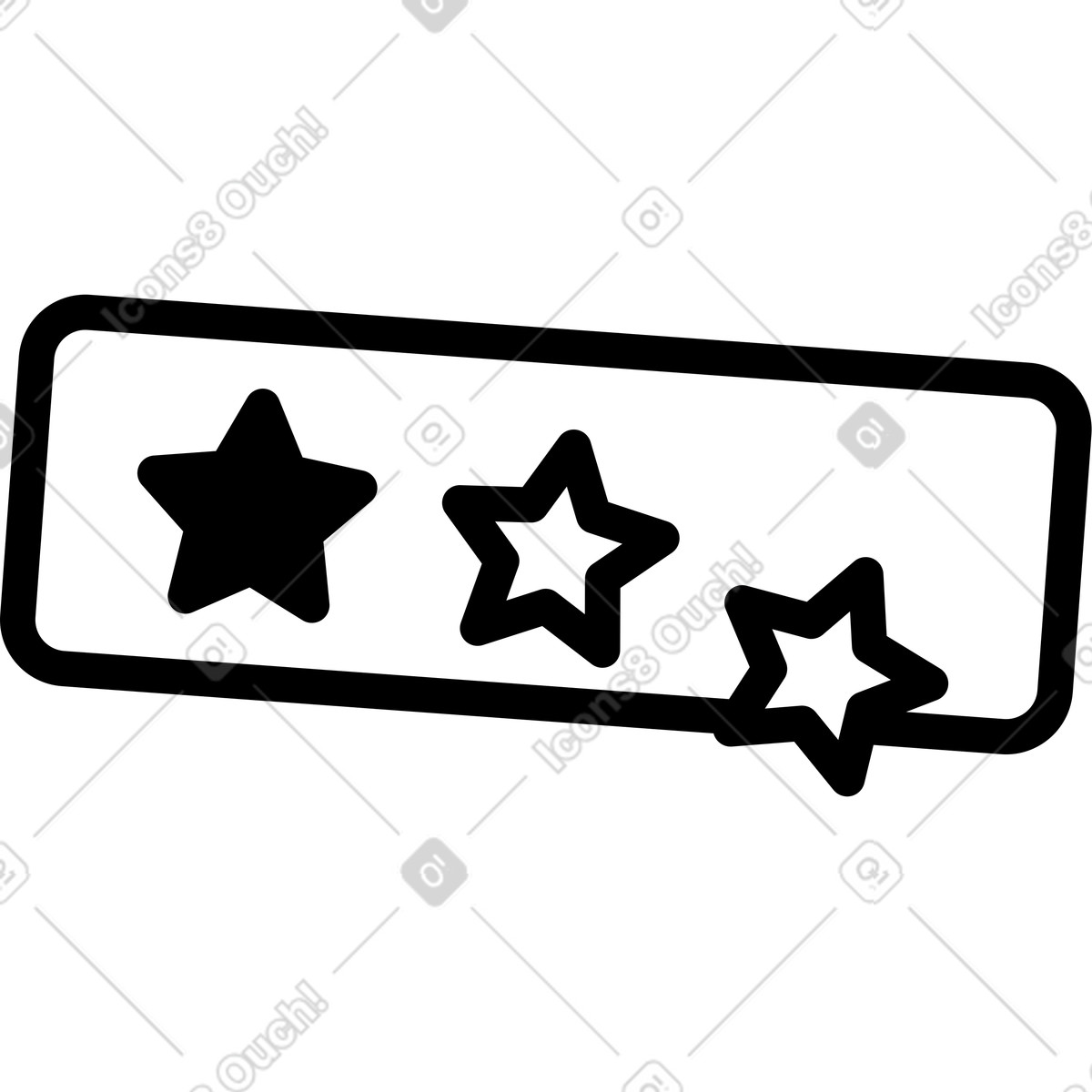 Rating stars panel showing negative customer feedback and poor satisfaction illustrazione in stile Notion Line Art scarica in PNG, SVG