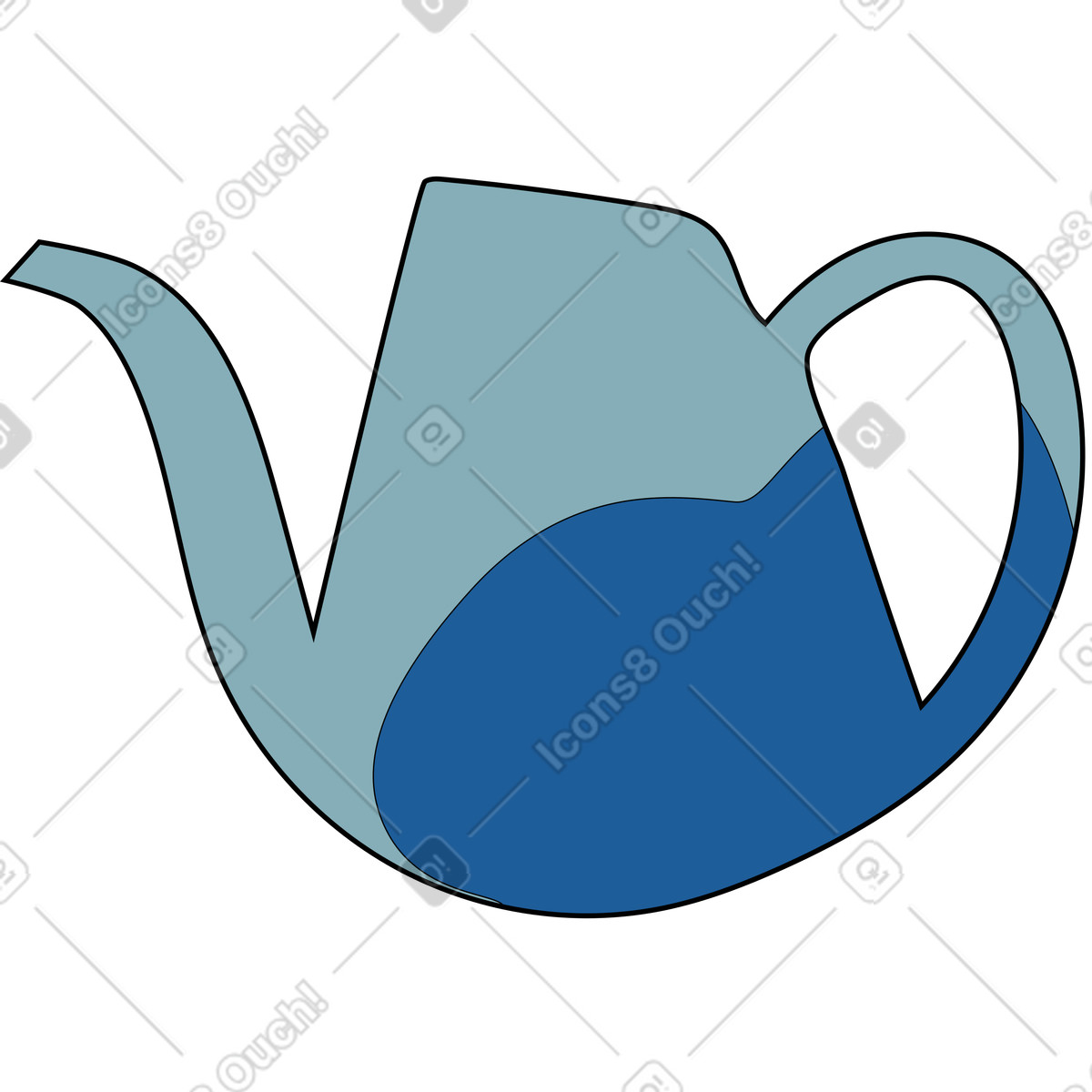 Ilustración Regadera en estilo Surr a descargar en PNG y SVG
