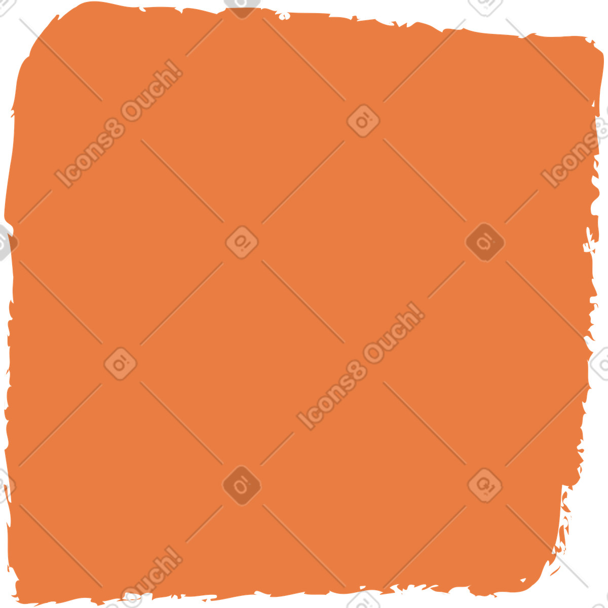 Quadrato arancione illustrazione in stile Ginger Cat scarica in PNG, SVG