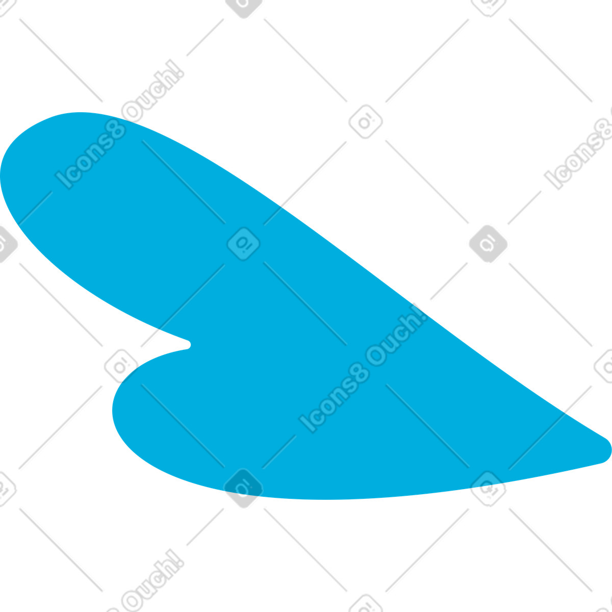 Blue water splashes illustration in Flame style download in PNG, SVG