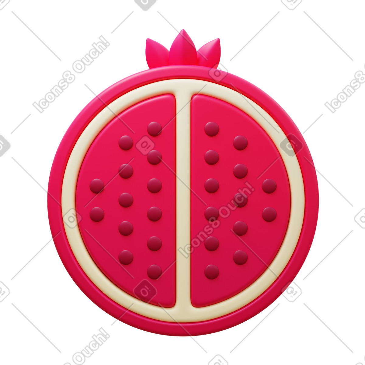 Illustration Pomegranate dans le style 3D Fluency à télécharger aux formats PNG, SVG
