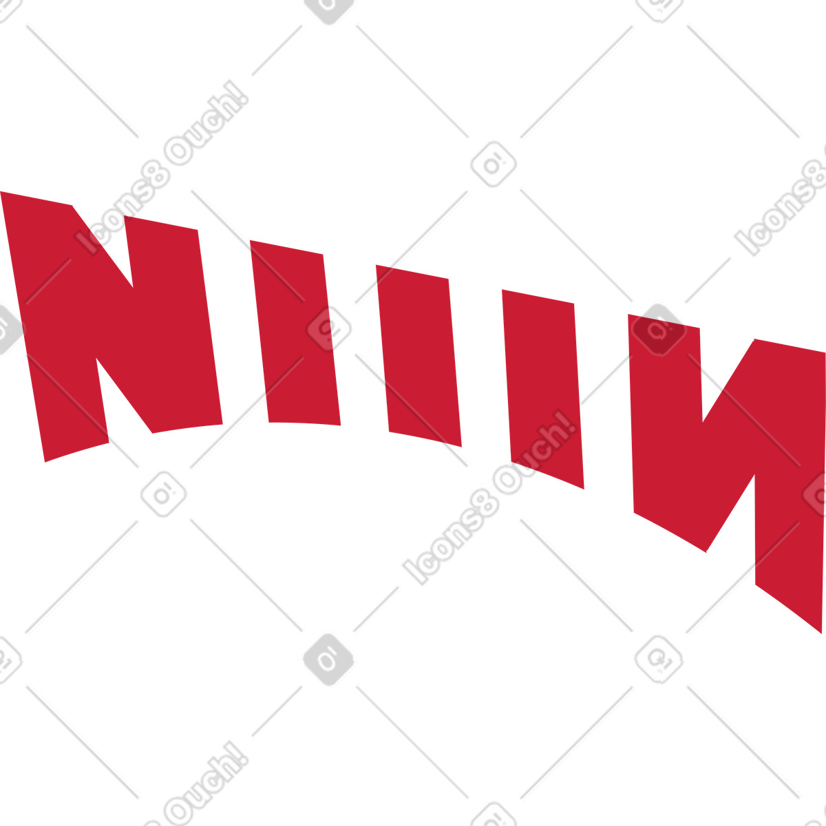 Ilustración Logo rojo en estilo Fizzy a descargar en PNG y SVG