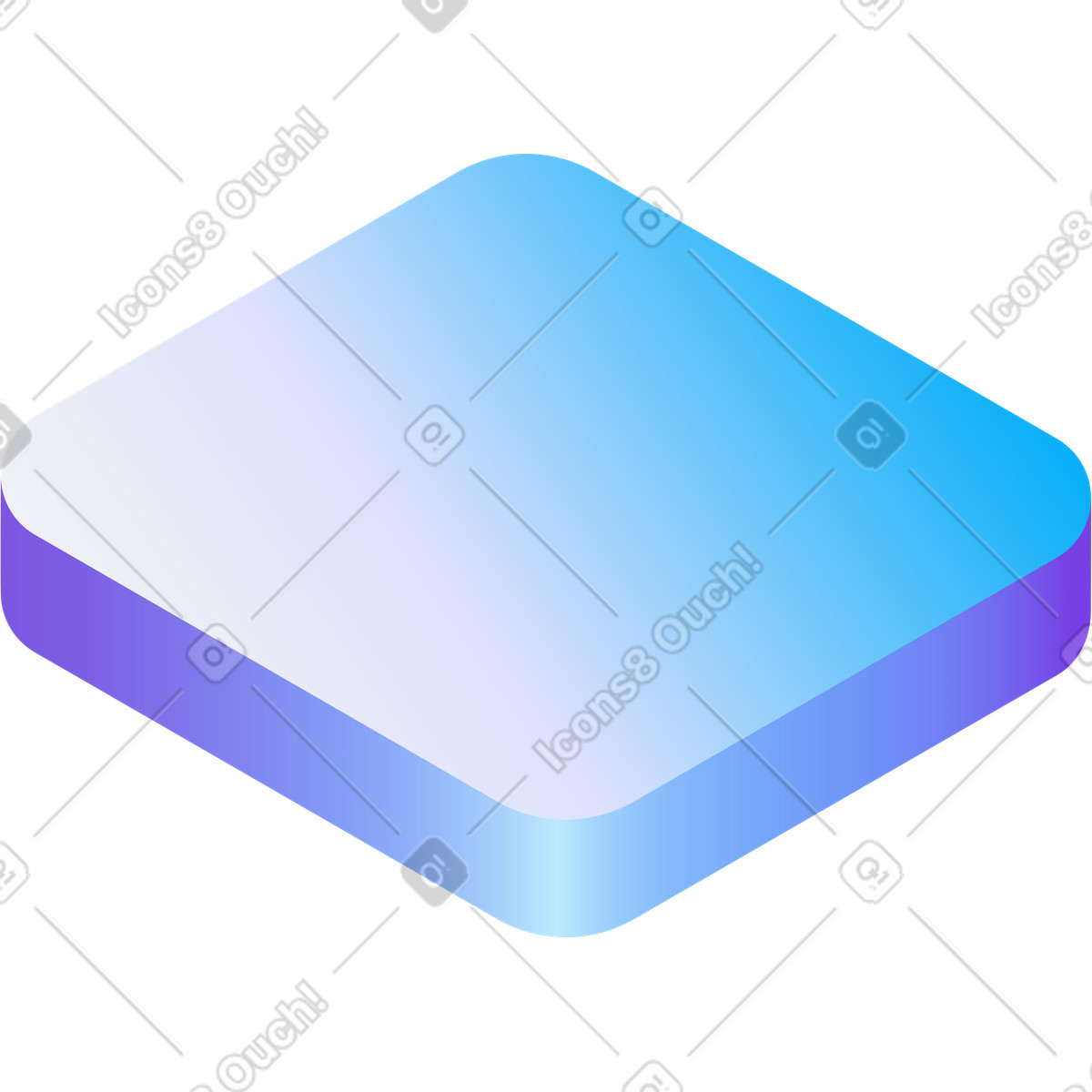 Square platform illustration in Hi-tech style download in PNG, SVG