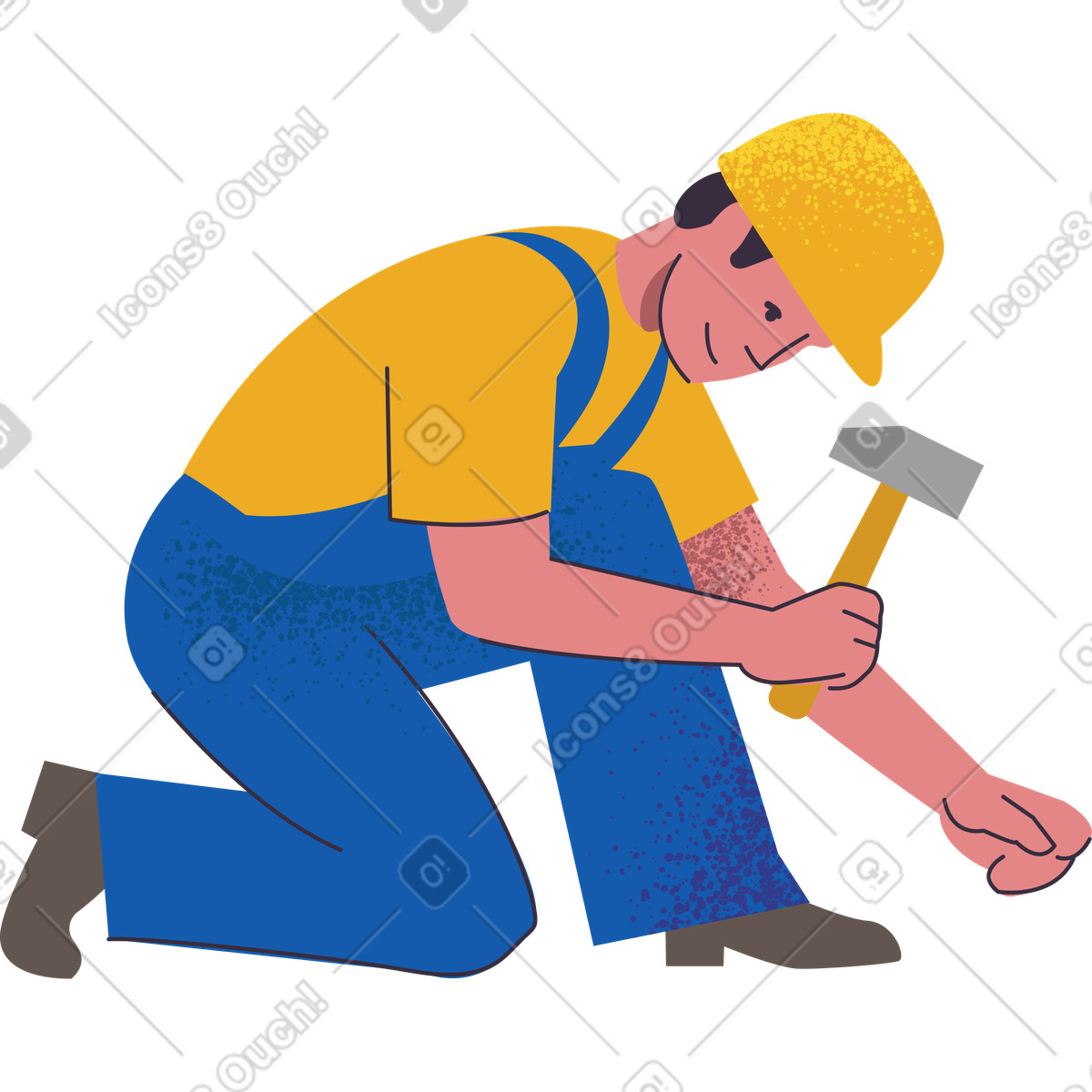 Illustration Ouvrier dans le style Pale à télécharger aux formats PNG, SVG