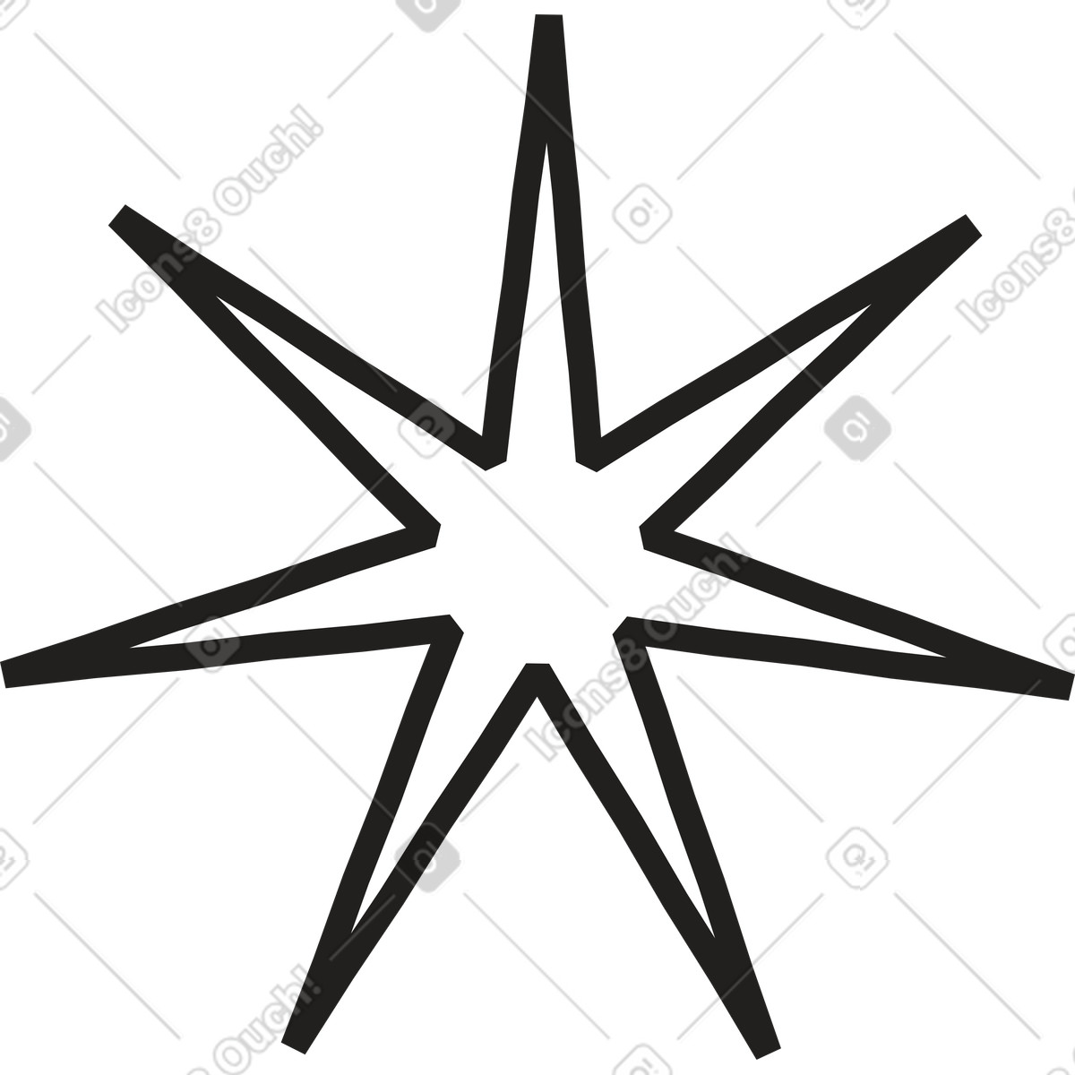 Stella a sette punte illustration in PNG, SVG