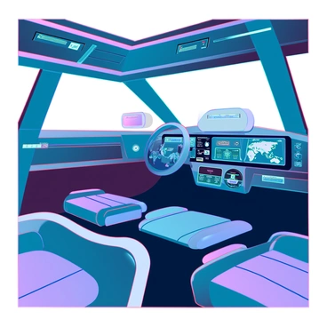 The luxurious interior of an express car with leather seats and high-tech dashboard