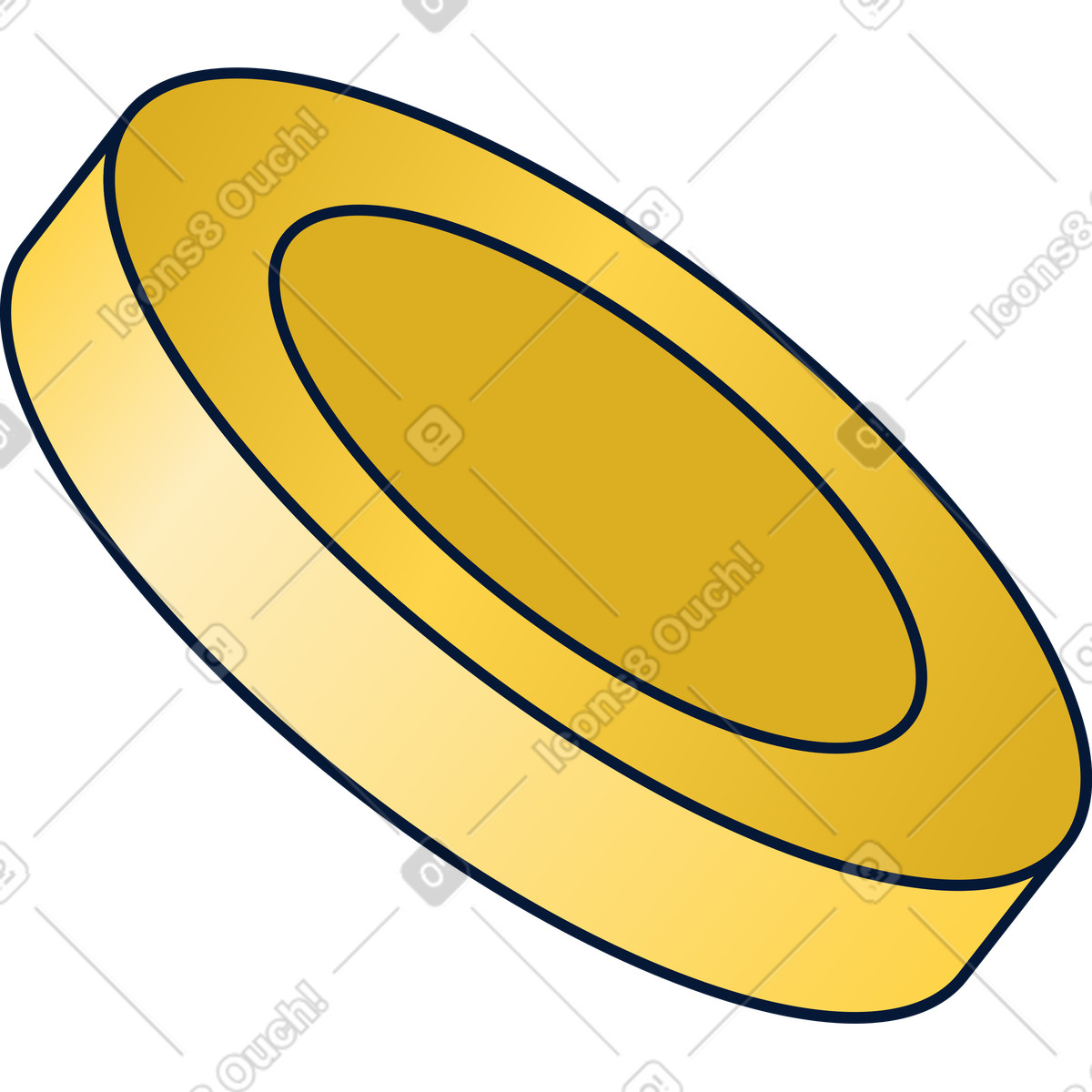 Coin illustration in PNG, SVG