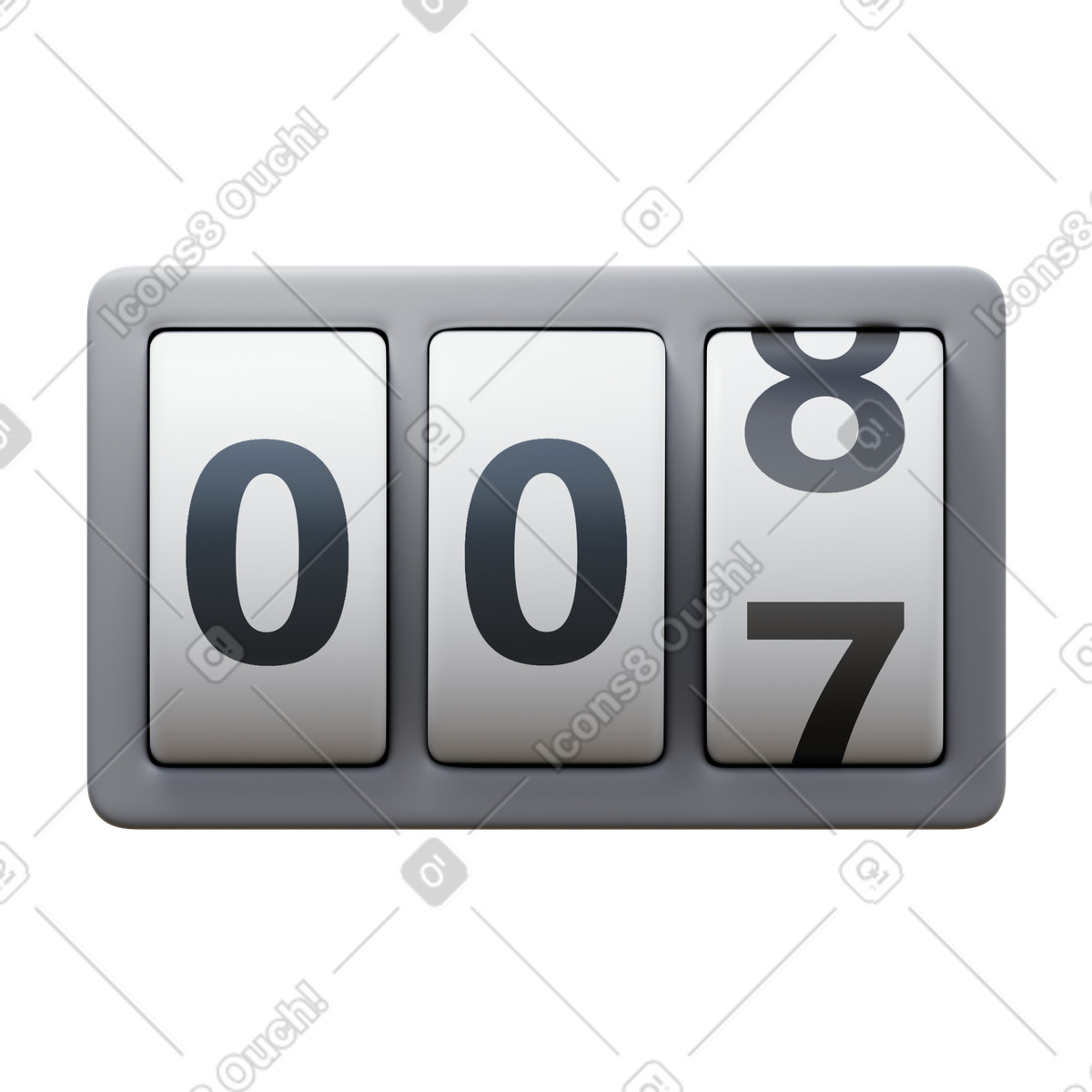 Counter illustrazione in stile 3D Fluency scarica in PNG, SVG
